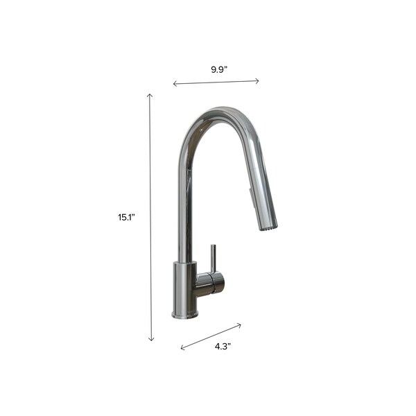 Residential Pull Down Double Action Spray Faucet, Chrome